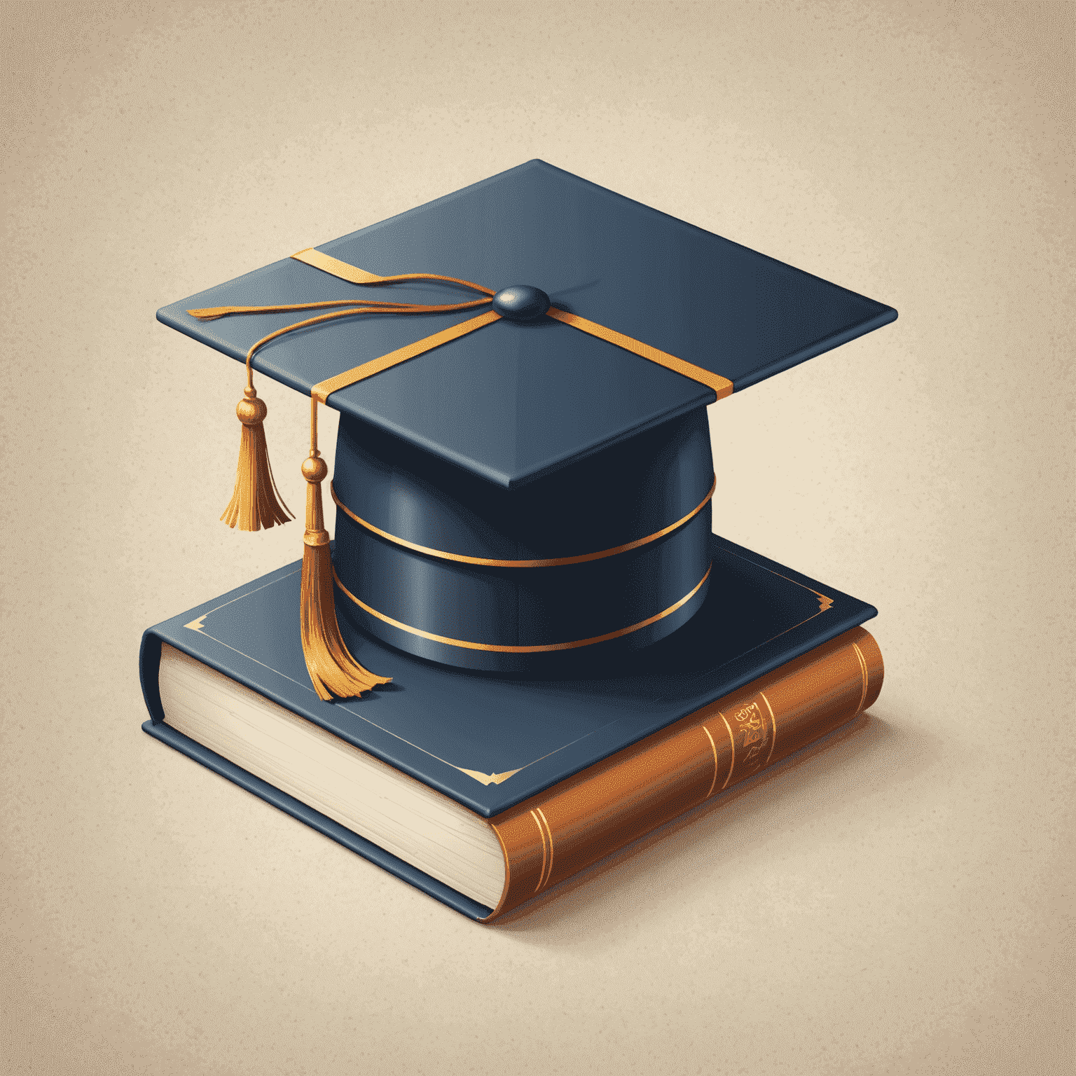thealook_online logo - A stylized book with a graduation cap