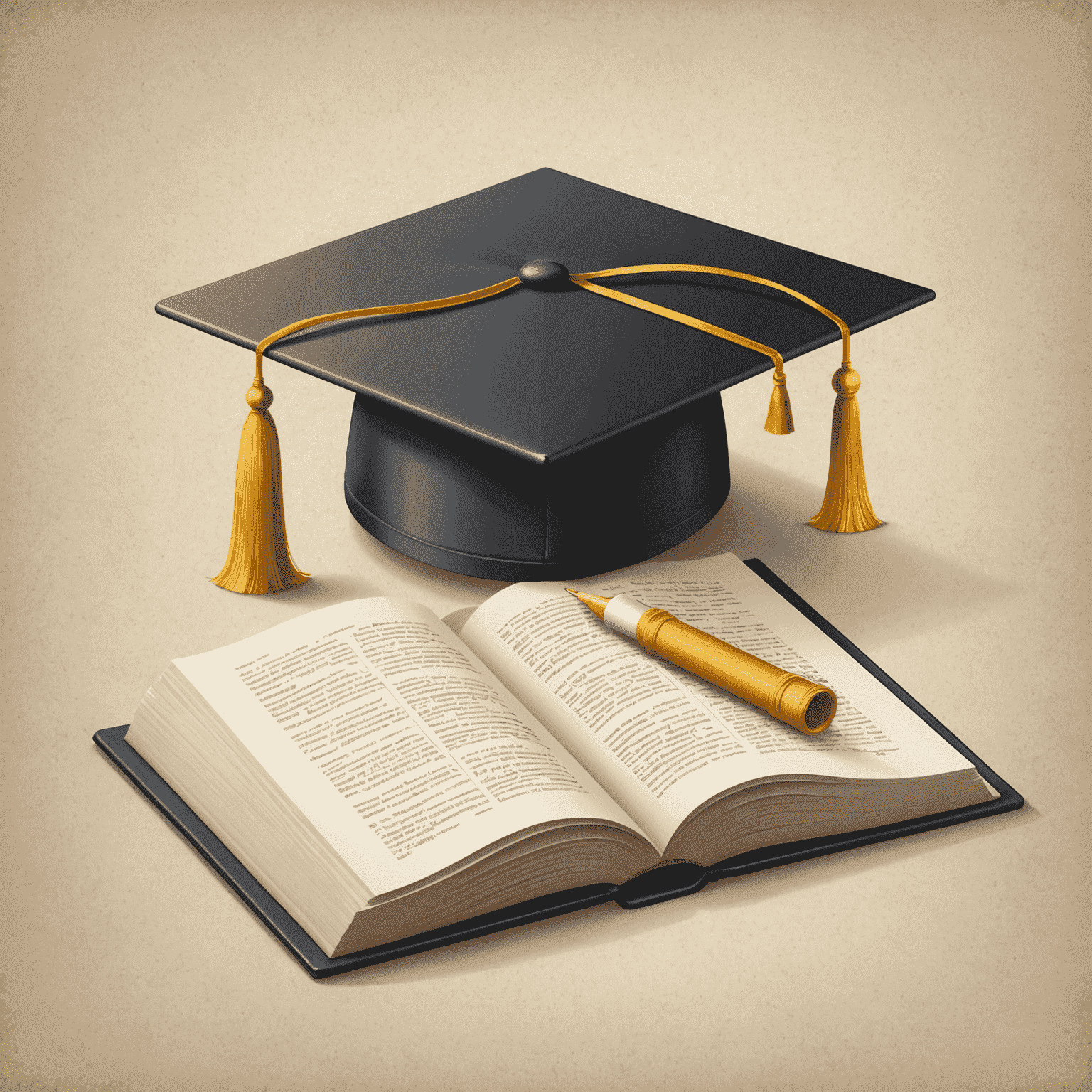 thealook_online logo - A stylized book with a graduation cap