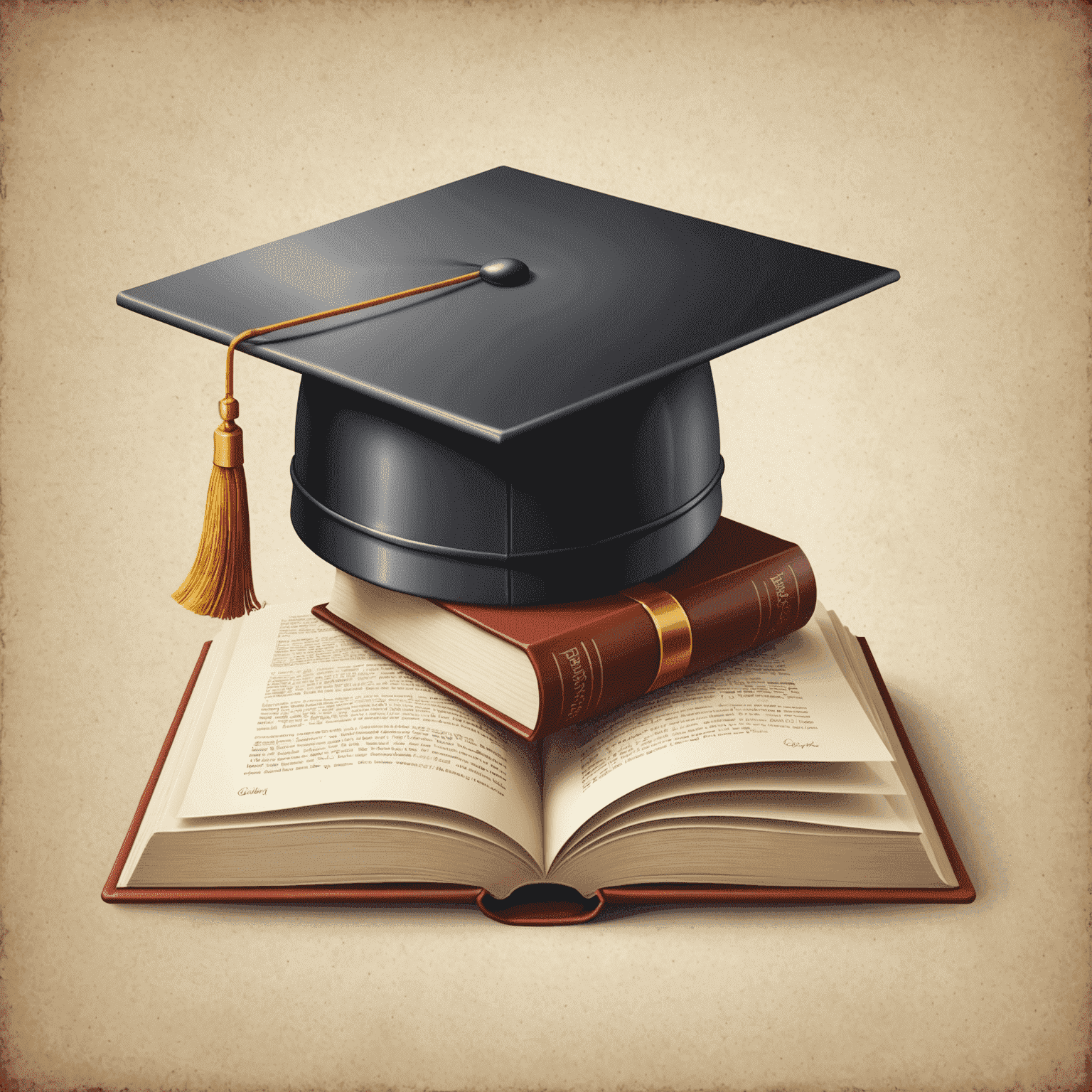 thealook_online logo - A stylized book with a graduation cap