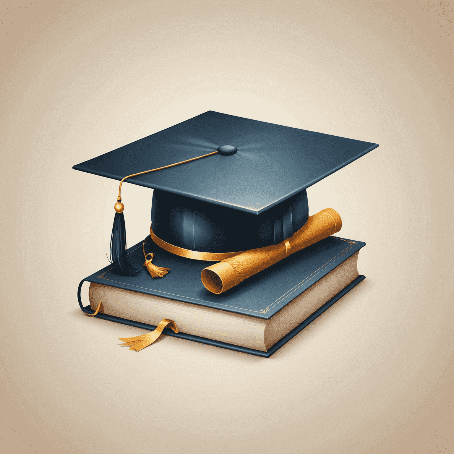 thealook_online logo - A stylized book with a graduation cap