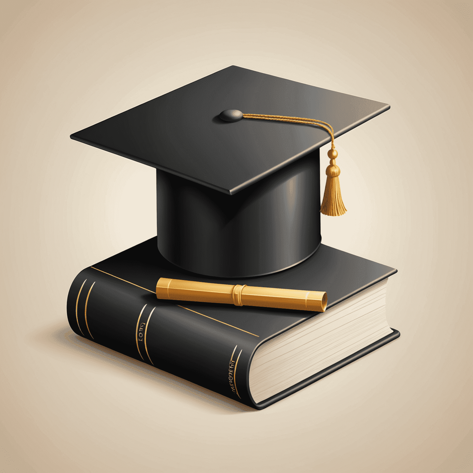 thealook_online logo - A stylized book with a graduation cap